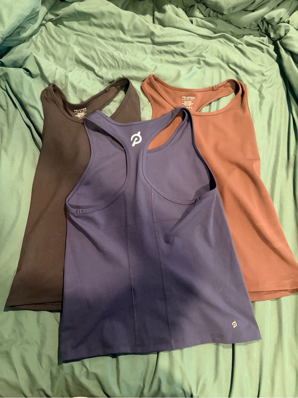 Peloton cadent racerback  slim fitting Racerback Tank Top - Blue, Black, Brown